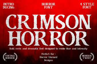Craft with Crimson Horror Font: Design Ideas