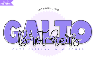 Galio Brothers Duo: a Creative Font for Pairing Projects